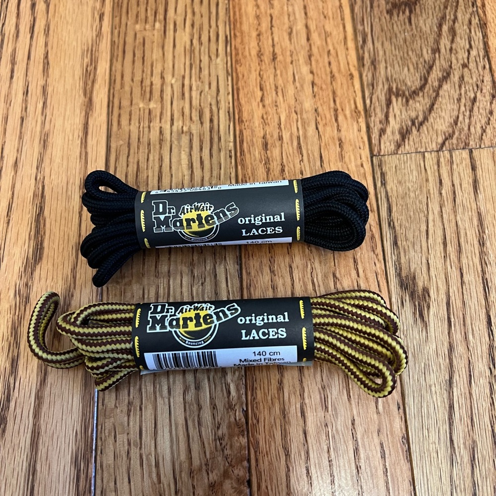Doc Marten brand new laces black and yellow bundle